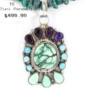 Petit Point Handmade Zuni .925 Sterling Silver Turquoise Native American Necklace 390842253023