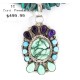 Petit Point Handmade Certified Authentic Zuni .925 Sterling Silver Turquoise Native American Necklace 390842253023