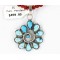 Petit Point Handmade Certified Authentic Zuni .925 Sterling Silver Turquoise Native American Necklace 390844191403