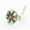 Petit Point Handmade Certified Authentic Zuni .925 Sterling Silver Turquoise Native American Ring  371051877897