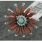 Petit Point Handmade Certified Authentic Zuni .925 Sterling Silver Turquoise Native American Ring  390696402909