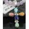 Petit Point Handmade CROSS Certified Authentic Zuni .925 Sterling Silver MultiColor Stones Native American Necklace 370953341535