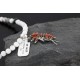 Petit Point Handmade KOKOPELI Certified Authentic Lalio Zuni .925 Sterling Silver Coral Native American Necklace 390743384157