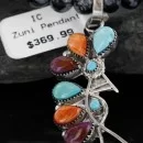 Petit Point Handmade KOKOPELI Zuni .925 Sterling Silver Turquoise Native American Necklace 370983404874