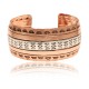 Pure Copper .925 Sterling Silver Certified Authentic Navajo Native American Handmade Cuff Bracelet 12951 Pure Copper .925 Sterling Silver Certified Authentic Navajo Native American Handmade Cuff Bracelet 12951