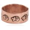 Pure Copper BEAR Handmade Certified Authentic Navajo Native American Ring  16995-3