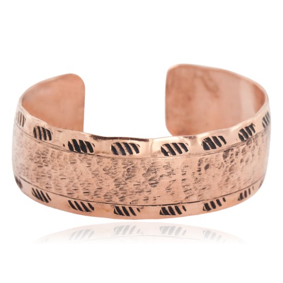 Pure Copper Hammered Navajo Handmade Certified Authentic Native American Bracelet 13042-1 Pure Copper Hammered Navajo Handmade Certified Authentic Native American Bracelet 13042-1