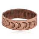 Pure Copper Handmade Certified Authentic Navajo Native American Ring 1 16995-2