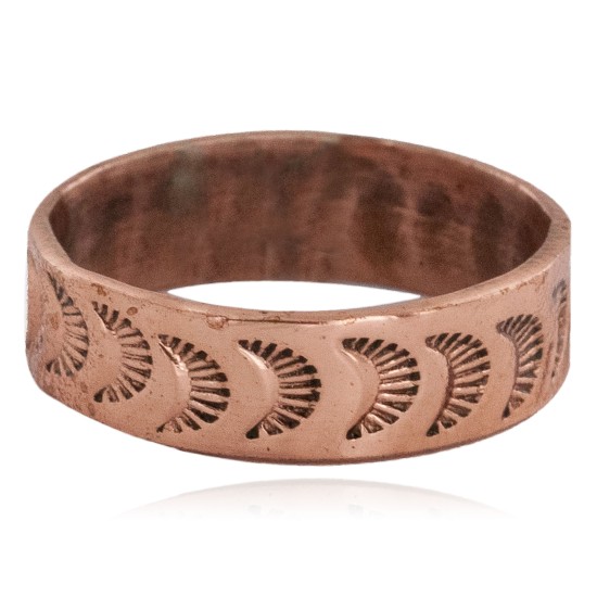 Pure Copper Handmade Certified Authentic Navajo Native American Ring 1 16995-2 Pure Copper Handmade Certified Authentic Navajo Native American Ring 1 16995-2