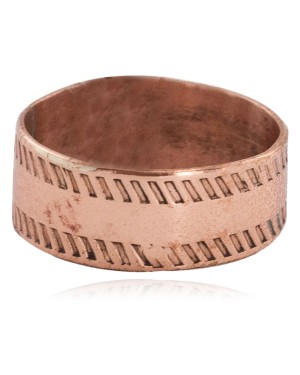 Pure Copper Handmade Certified Authentic Navajo Native American Ring  16995-1