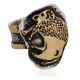 Rare 12kt Gold Filled 925 Sterling Silver Buffalo Handmade Certified Authentic Navajo Native American Ring 12658-2 Rare 12kt Gold Filled 925 Sterling Silver Buffalo Handmade Certified Authentic Navajo Native American Ring 12658-2
