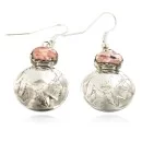 Navajo Sterling Silver Spiny Oyster Dangle Earrings 18077-5