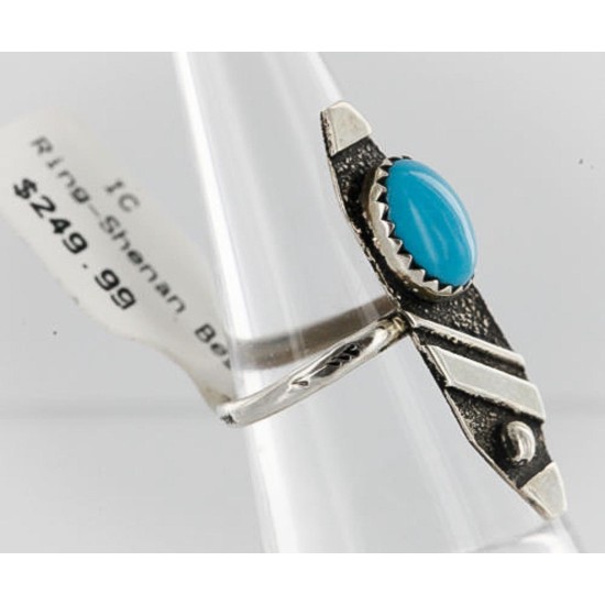 .925 Sterling Silver Handmade Certified Authentic Navajo Turquoise Native American Ring  390858246688