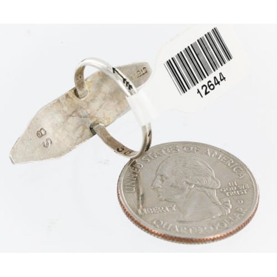.925 Sterling Silver Handmade Certified Authentic Navajo Turquoise Native American Ring  390858246688