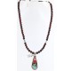 Handmade Certified Authentic Navajo .925 Sterling Silver Natural Spiny Oyster and Turquoise Native American Necklace 390767964447