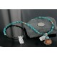 Handmade Certified Authentic Navajo .925 Sterling Silver Natural Spiny Oyster and Turquoise Native American Necklace 390682082487