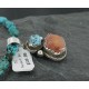 Handmade Certified Authentic Navajo .925 Sterling Silver Natural Spiny Oyster and Turquoise Native American Necklace 390682082487