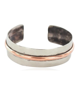 Rare Certified Authentic Navajo Nickel Handmade Native American Pure Copper Bracelet 13120