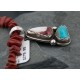 Rare Handmade Certified Authentic Navajo .925 Sterling Silver Natural Turquoise and Spiny Oyster Native American Necklace 370840033802