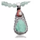 Rare Handmade Navajo .925 Sterling Silver Natural Turquoise and Spiny Oyster Native American Necklace 370845092665