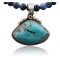 Rare Handmade Certified Authentic Navajo .925 Sterling Silver Natural Turquoise Native American Necklace 370958495970