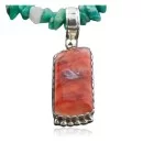 RARE Handmade Navajo Native .925 Sterling Silver Turquoise, Spiny Oyster and Coral Native American Necklace 390582579741