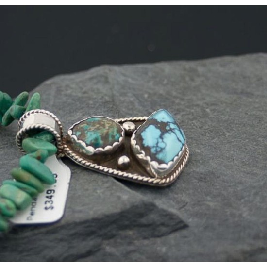 Real Handmade Certified Authentic Navajo Native .925 Sterling Silver Turquoise Native American Necklace 370801544078 Real Handmade Certified Authentic Navajo Native .925 Sterling Silver Turquoise Native American Necklace 370801544078