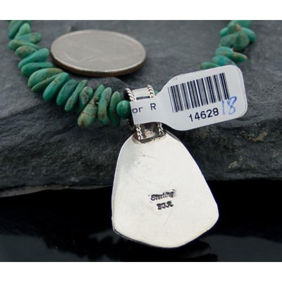 Real Handmade Certified Authentic Navajo Native .925 Sterling Silver Turquoise Native American Necklace 370801544078 Real Handmade Certified Authentic Navajo Native .925 Sterling Silver Turquoise Native American Necklace 370801544078