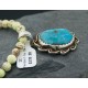 REAL Handmade Certified Authentic Navajo Native .925 Sterling Silver Turquoise Native American Necklace 390572759515