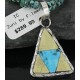 Real Handmade Inlaid Certified Authentic Zuni .925 Sterling Silver Turquoise Native American Necklace 370912338603