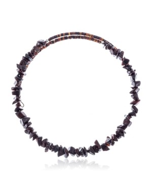 Red Tigers Eye Certified Authentic Navajo Native American Adjustable Choker Wrap Necklace 25571