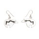 Shaped Bear .925 Sterling Silver Certified Authentic Handmade Navajo Native American Earrings 18312-3