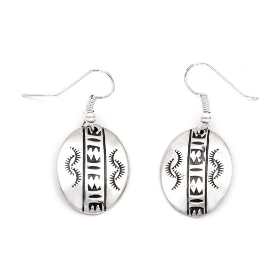 Sun .925 Starling Silver Certified Authentic Handmade Navajo Native American Earrings  27260-6