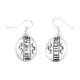 Sun .925 Starling Silver Certified Authentic Handmade Navajo Native American Earrings  27260-6