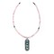 Sun .925 Sterling Silver Certified Authentic Handmade Navajo Native American Natural Turquoise And Rose Quartz Necklace And Pendant   370929328033