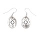 Sun Diamond .925 Starling Silver Certified Authentic Handmade Navajo Native American Earrings  27260-1