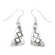 Sun Dimond .925 Starling Silver Certified Authentic Handmade Navajo Native American Earrings  27261-7