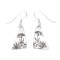 Sun Flower Butterfly .925 Starling Silver Certified Authentic Handmade Navajo Native American Earrings  27261-11