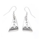 Sun Mountain .925 Starling Silver Certified Authentic Handmade Navajo Native American Earrings  27261-5