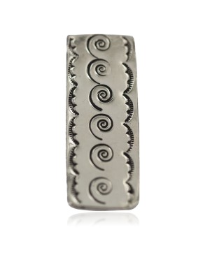 Swirl Navajo Certified Authentic Nickel Handmade Native American Money Clip 11268-5