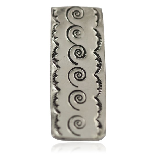 Swirl Navajo Certified Authentic Nickel Handmade Native American Money Clip 11268-5