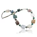 Traditional Navajo Native .925 Sterling Silver Turquoise, Jasper Native American Necklace 370825592414