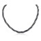 Twisted 3 Strand Certified Authentic Navajo .925 Sterling Silver Natural Hematite Native American Necklace 16053