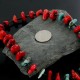 Certified Authentic Navajo .925 Sterling Silver Graduated Coral Turquoise Native American Necklace 390664685539