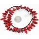 Navajo .925 Sterling Silver Graduated Coral Turquoise Native American Necklace 750120-1 Navajo .925 Sterling Silver Graduated Coral Turquoise Native American Necklace 750120-1