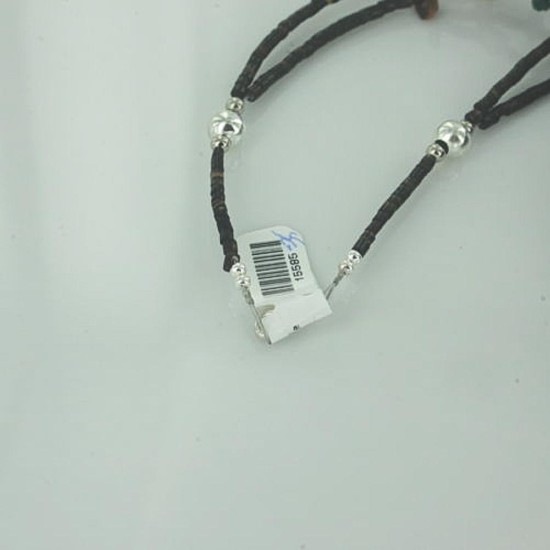 Certified Authentic 2 Strand Navajo .925 Sterling Silver Turquoise Native American Necklace 390662448171