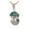 Vintage Style Buffalo Nickel .925 Sterling Silver Handmade Certified Authentic Navajo Natural Turquoise Native American Necklace 24415-3