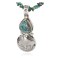 Vintage Style Buffalo Nickel and .925 Sterling Silver Handmade Certified Authentic Navajo Natural Turquoise Hematite Native American Necklace 15911-15946