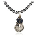 Vintage Style OLD Buffalo Coin 1935 Navajo .925 Sterling Silver LAPIS Native American Necklace 15928-1