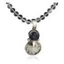 Vintage Style OLD Buffalo Coin 1935 Navajo .925 Sterling Silver LAPIS Native American Necklace 15928-1